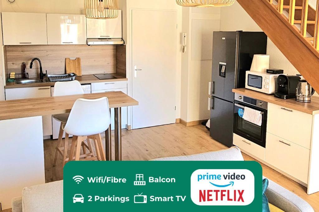 T3 Duplex Thonon Centre - Parking - Gare - Thermes Екстер'єр фото